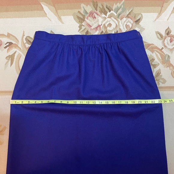 Indigo purple wool skirt by Radcliffe 100% pure wool size 18 - Picture 5 of 6